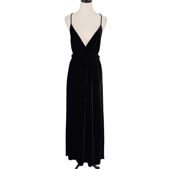 Ulla Johnson Lavinia Gown Black Velvet Open Back Black Tie Formal Party Size 00 - Picture 3 of 16